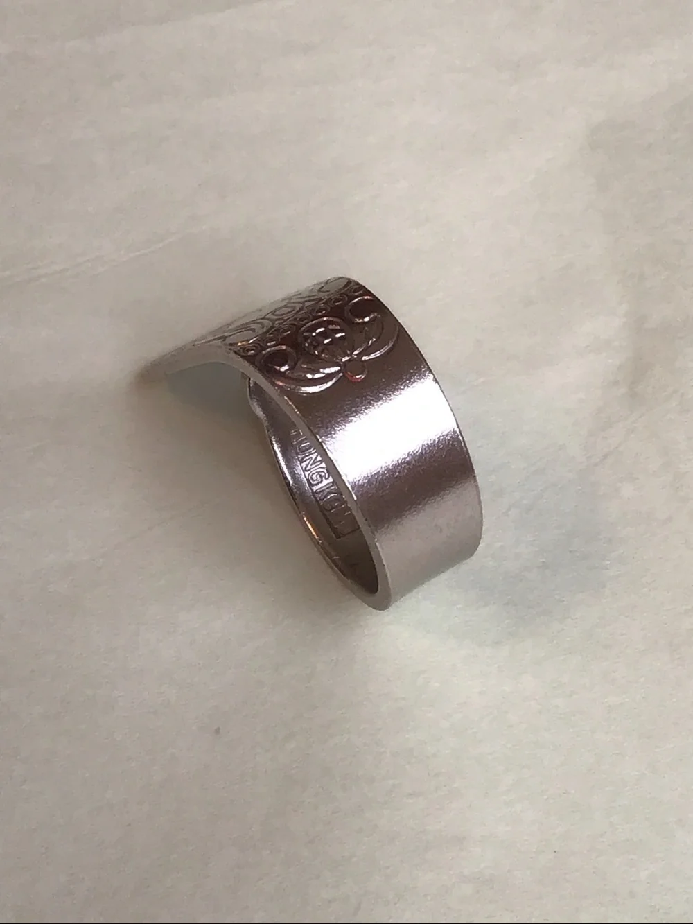 Vintage Silver Spoon Ring, Adjustable